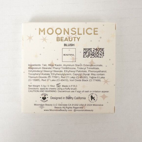 5/$20 Moonslice Beauty Pressed Blush in Beautiful 5.5g / 0.19 oz NIB - Picture 2 of 3